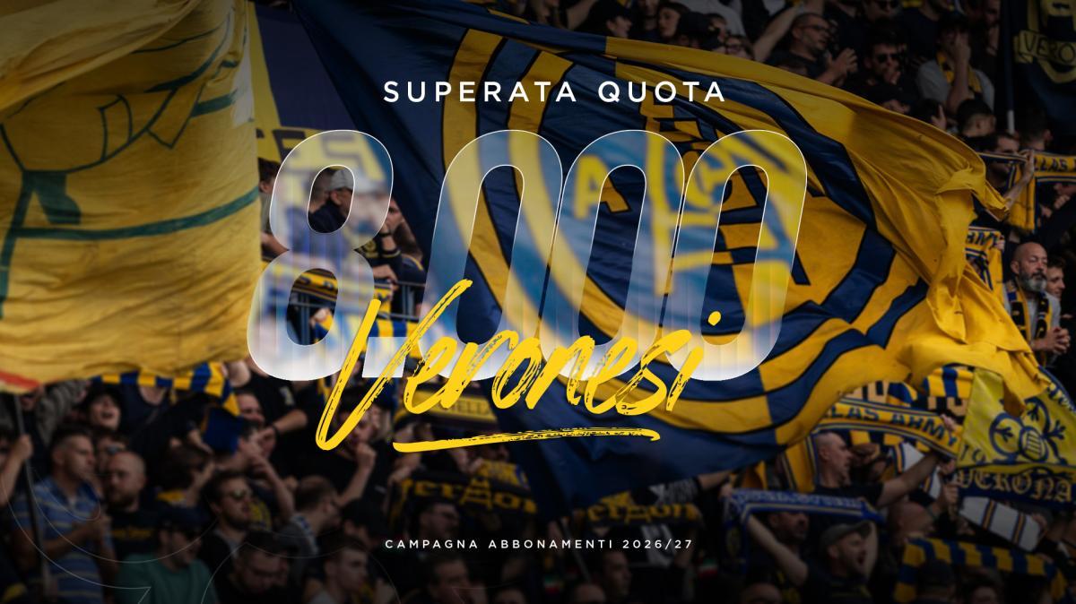 Campagna Abbonamenti 2026/2027: superata quota 8mila