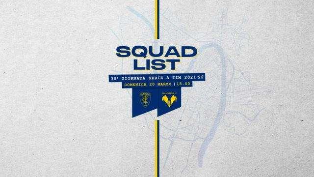 Empoli-Verona: i 19 gialloblù convocati di Igor Tudor