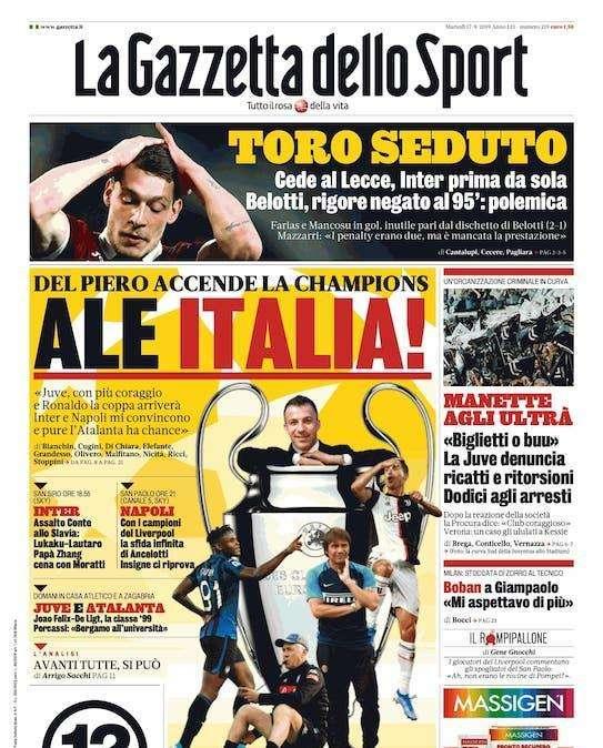 GdS: "Juve minacciata: fermati 12 ultrà. Alta tensione sul match di sabato"