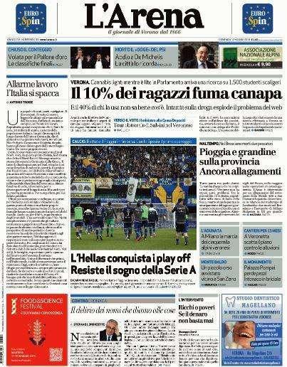 L'Arena - Le pagelle del Verona contro il Foggia