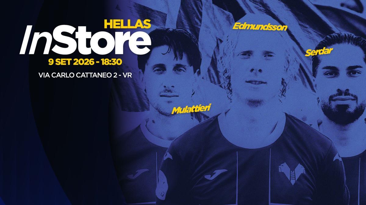 Hellas in Store: Incontro con giocatori e giocatrici gialloblù all'Official Store di via Cattaneo