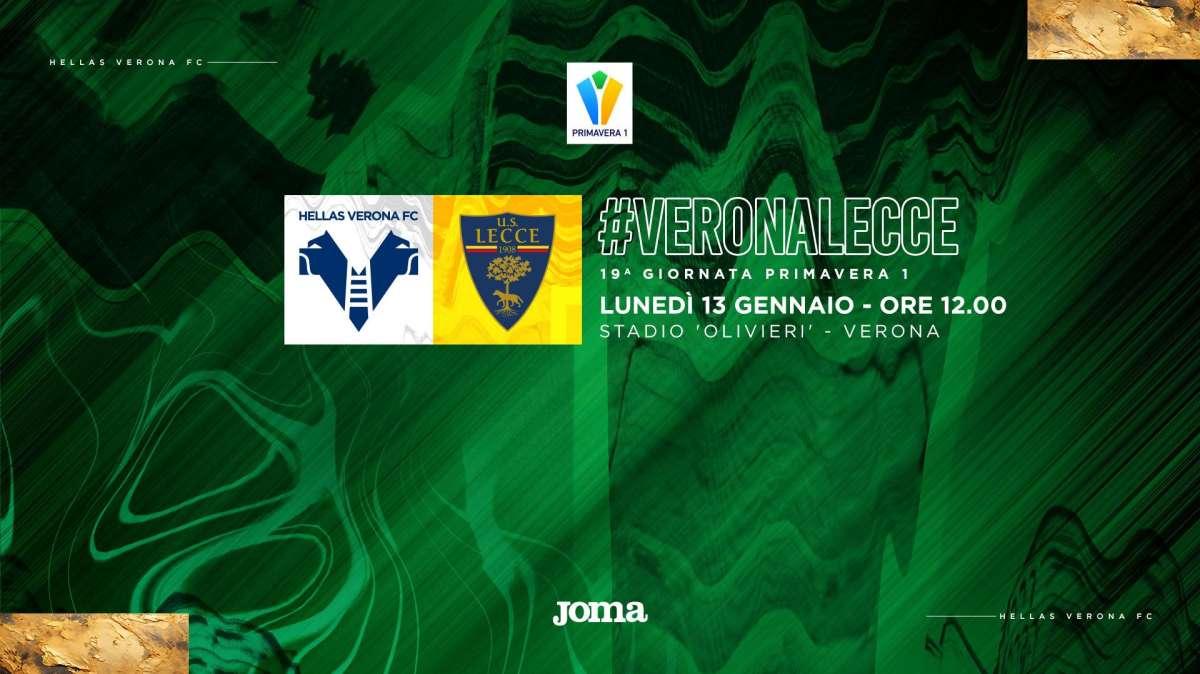 Primavera Hellas: lunedì in programma la sfida al Lecce