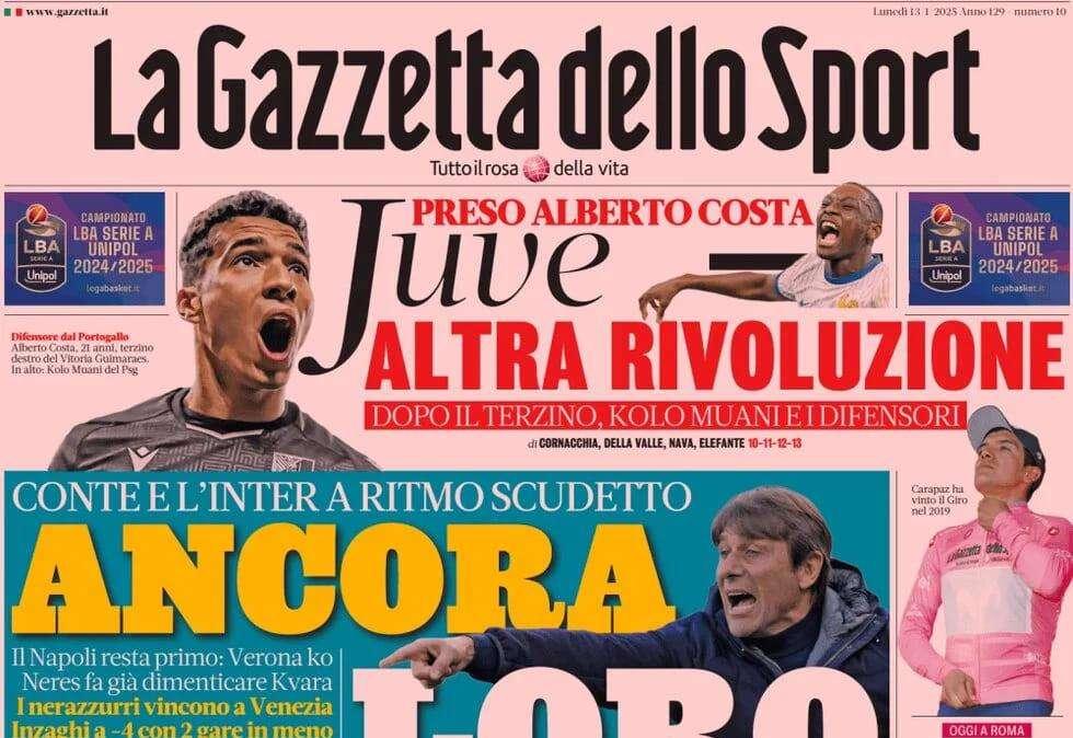 Gazzetta - Juve, altra rivoluzione 
