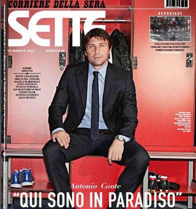 L'intervista di Conte a Sette: "Ho sempre saputo che sarei diventato un grande allenatore. Del Piero mi ha aiutato tanto. Calcioscommesse? Cattiverie gratuite"
