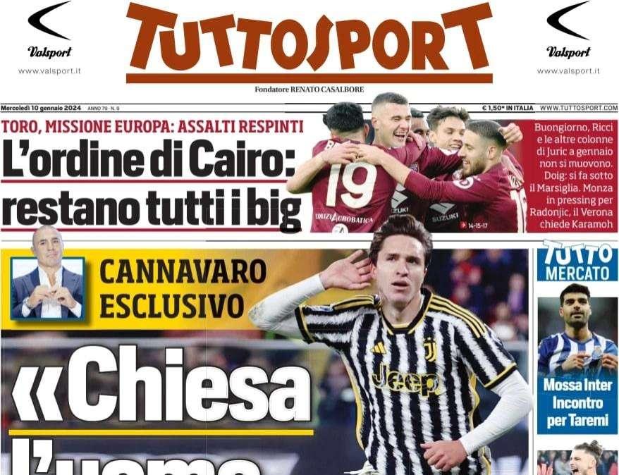 Tuttosport - Chiesa, l’uomo del sorpasso