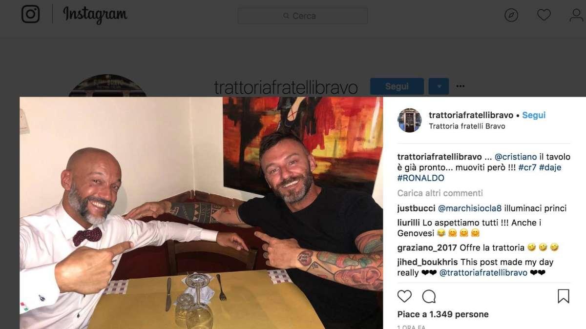 "Cristiano il tavolo è già pronto". I gestori della trattoria "Fratelli Bravo" anticipano un'altra bomba di mercato? 
