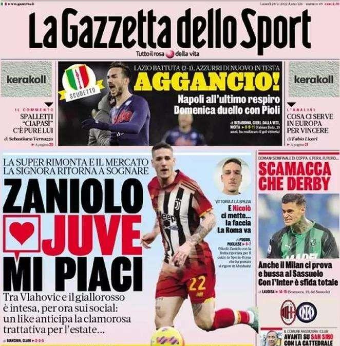 Gazzetta - Zaniolo, Juve mi piaci 