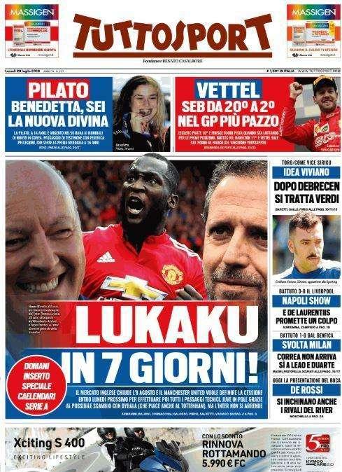 Tuttosport - Lukaku in 7 giorni 