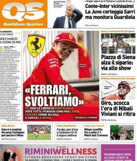 QS - Conte-Inter vicinissimi, la Juve corteggia Sarri