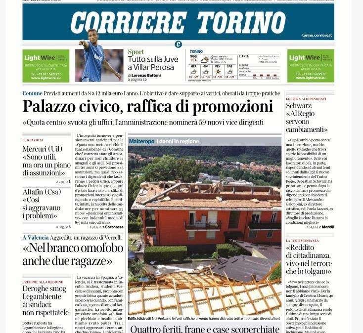 Corriere di Torino - Sabato amichevole con la Triestina 