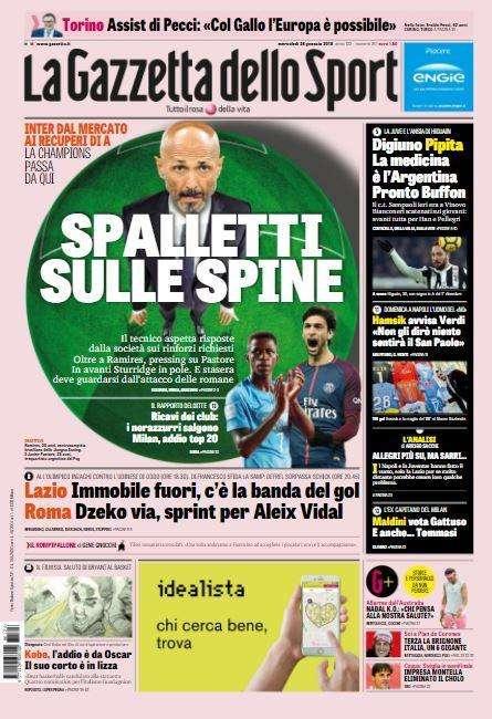 Gazzetta - Spalletti sulle spine