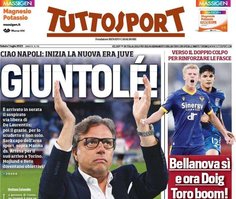 Tuttosport - Giuntolé, fari su Hojlund e Beto
