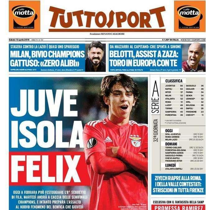 Tuttosport - Juve isola Felix