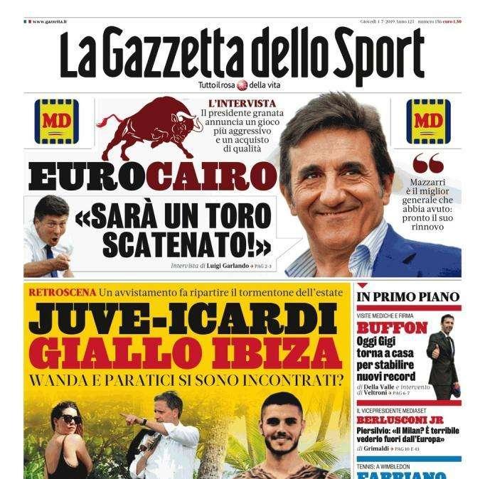 Gazzetta - Juve-Icardi, giallo Ibiza