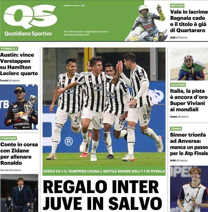 QS - Regalo Inter, Juve in salvo 