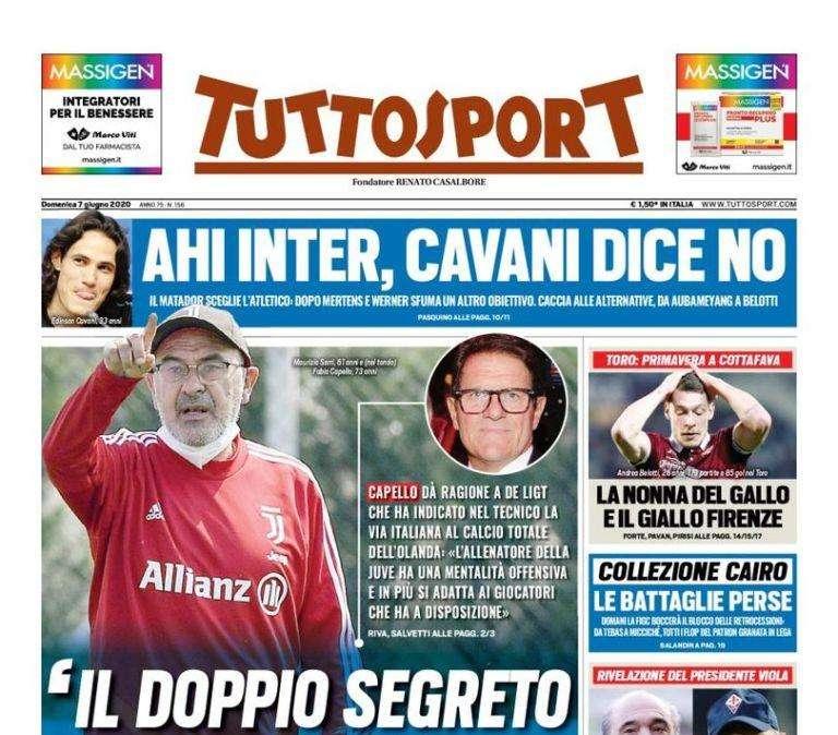 Tuttosport - Il doppio segreto di Sarri 