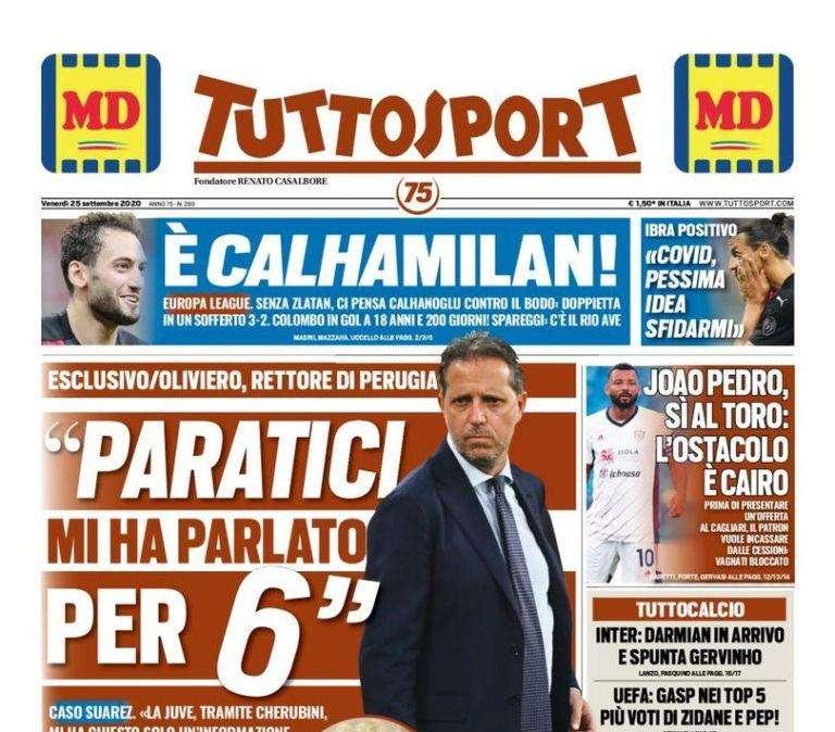 Tuttosport -Paratici mi ha parlato per sei secondi 