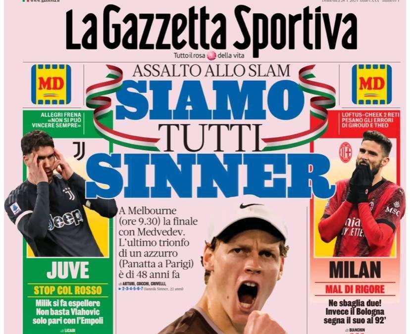 Gazzetta - Juve, stop con il rosso