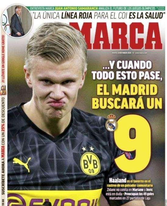 Marca - Real Madrid a caccia di un '9', occhi puntati su Haaland