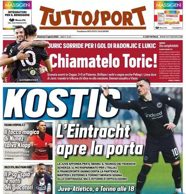 Tuttosport - Kostic, l’Eintracht apre la porta