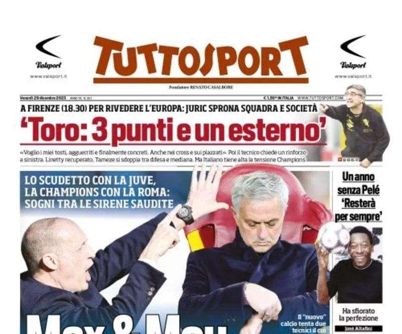 Tuttosport - Max e Mou, sfida d’Arabia, alla Juve piace Patino