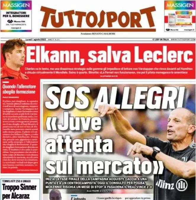 Tuttosport - SOS Allegri 