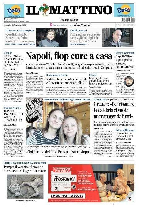 Il Mattino - Napoli-Milan svincolo scudetto 