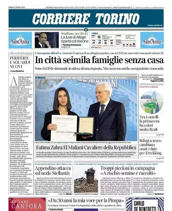 Corriere di Torino - La Juve riparte con il Verona 