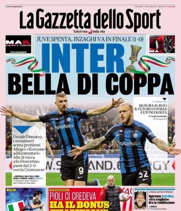 Gazzetta - Inter bella di Coppa, Juve spenta