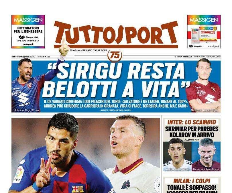 Tuttosport - Suarez sfida Dzeko