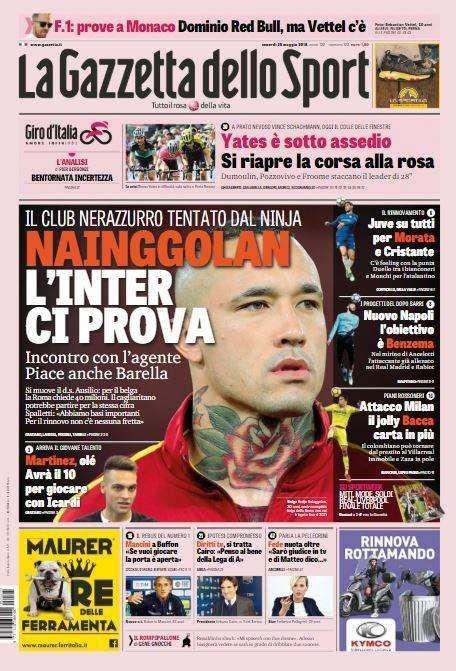 Gazzetta - L’Inter ci prova per Nainggolan 