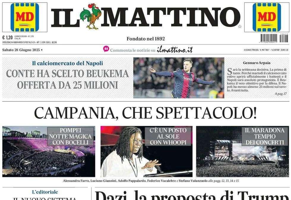 Il Mattino - Conte ha scelto Beukema 