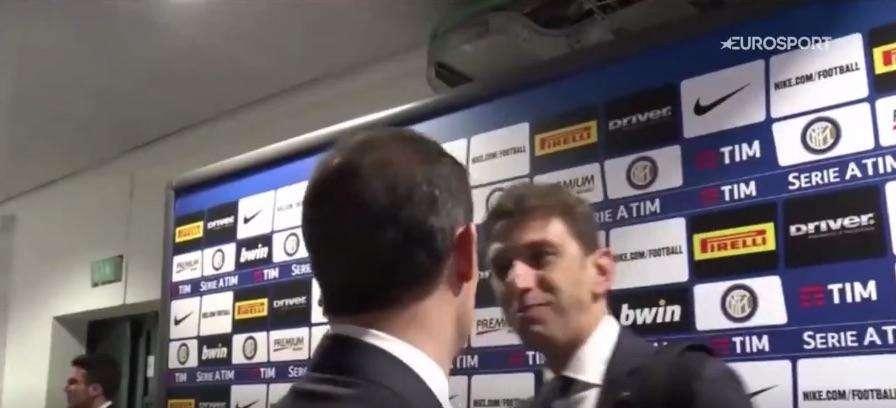 Allegri-Tagliavento, siparietto in zona mista. L'allenatore si complimenta con gli arbitri o con se stesso?