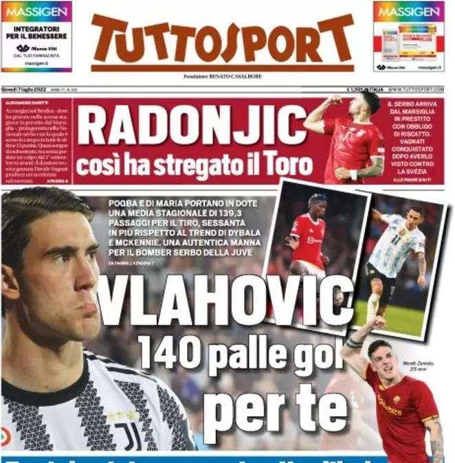 Tuttosport - Vlahovic, 140 palle gol 