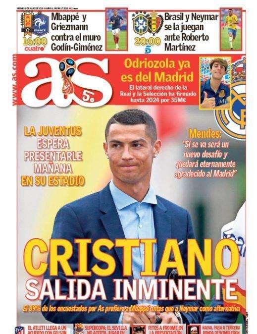 As - Cristiano partenza imminente 