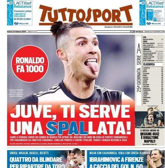 Tuttosport - Juve, ti serve una spallata!