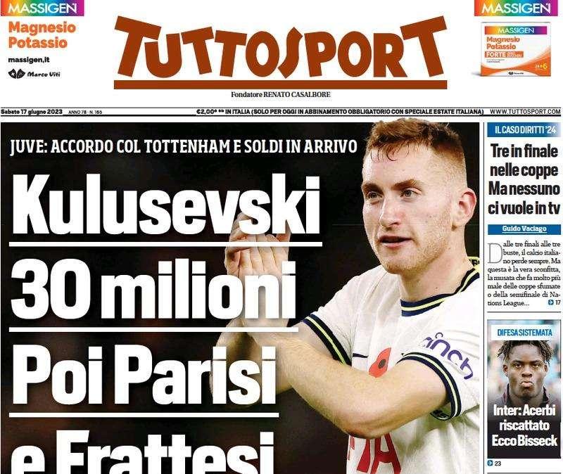 Tuttosport - Kulusevski, 30 milioni, poi Parisi e Frattesi 