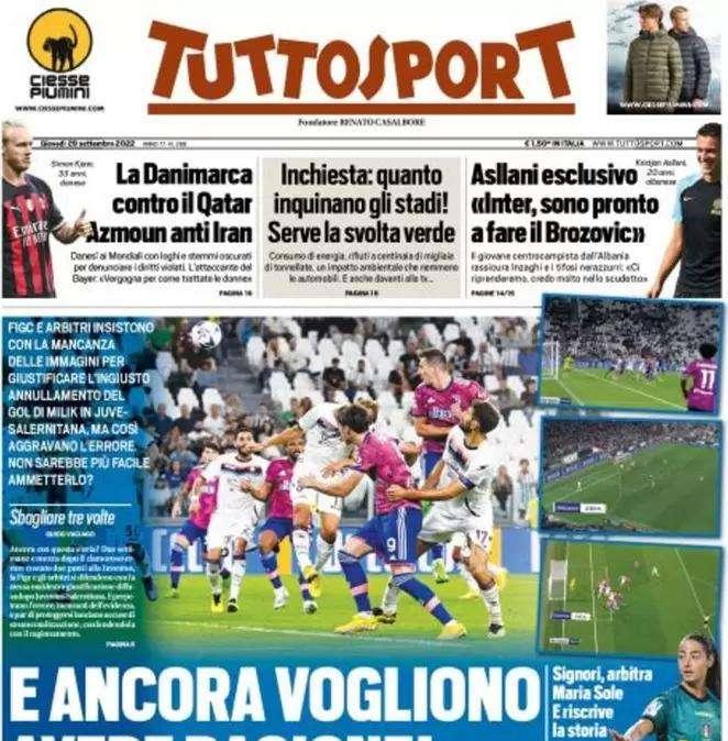 Tuttosport - E ancora vogliono aver ragione ?