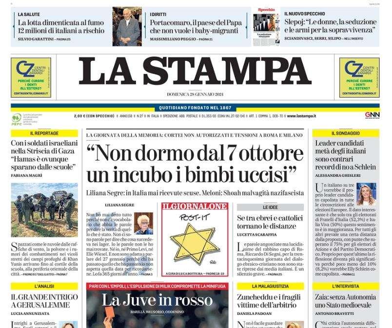 La Stampa - La Juve in rosso 