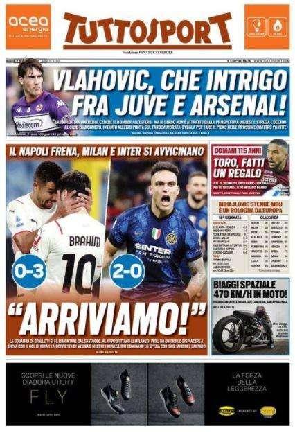 Tuttosport - Vlahovic, intrigo tra Juve e Arsenal