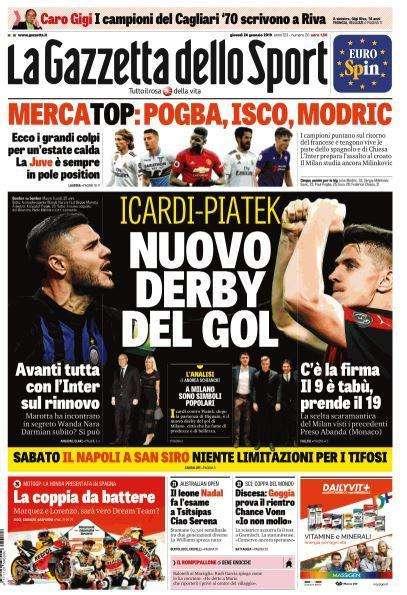 Gazzetta - Nuovo derby del gol 