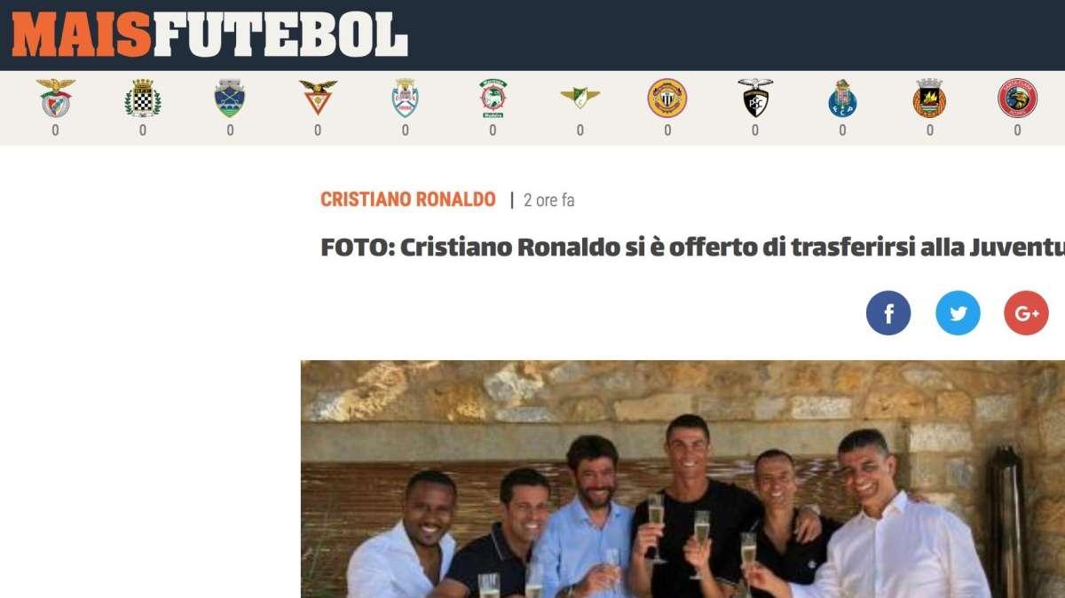 Maisfutebol - Ronaldo, Agnelli e Jorge Mendes brindano con lo champagne a Costa Navarino (FOTO)