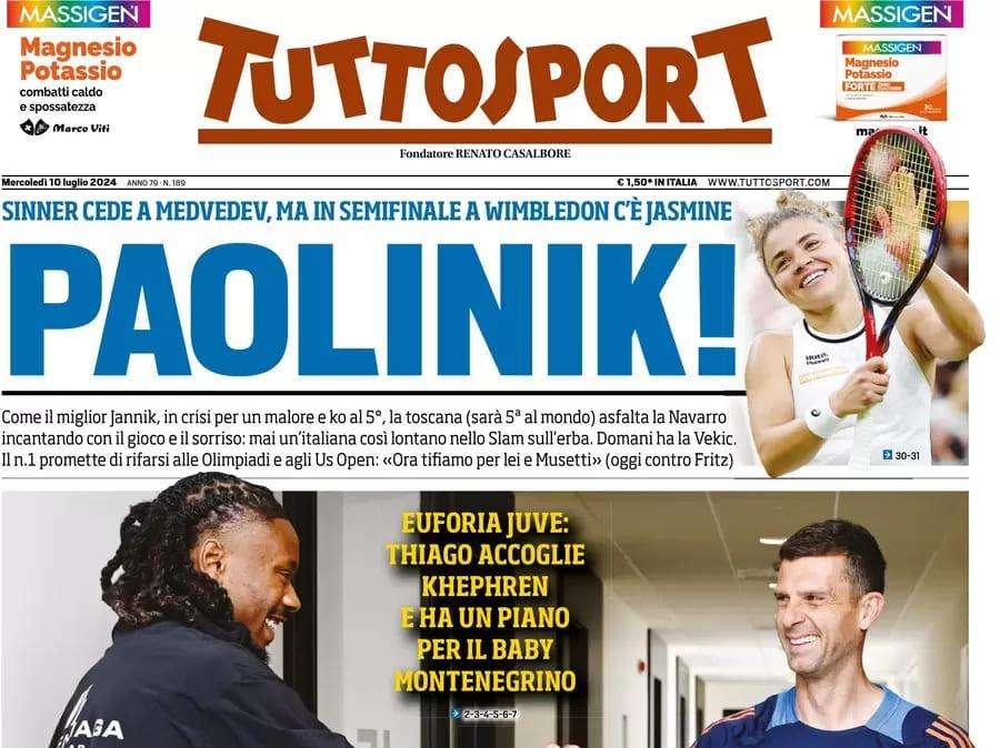 Tuttosport - Thuram-Adzic, robe da Motta