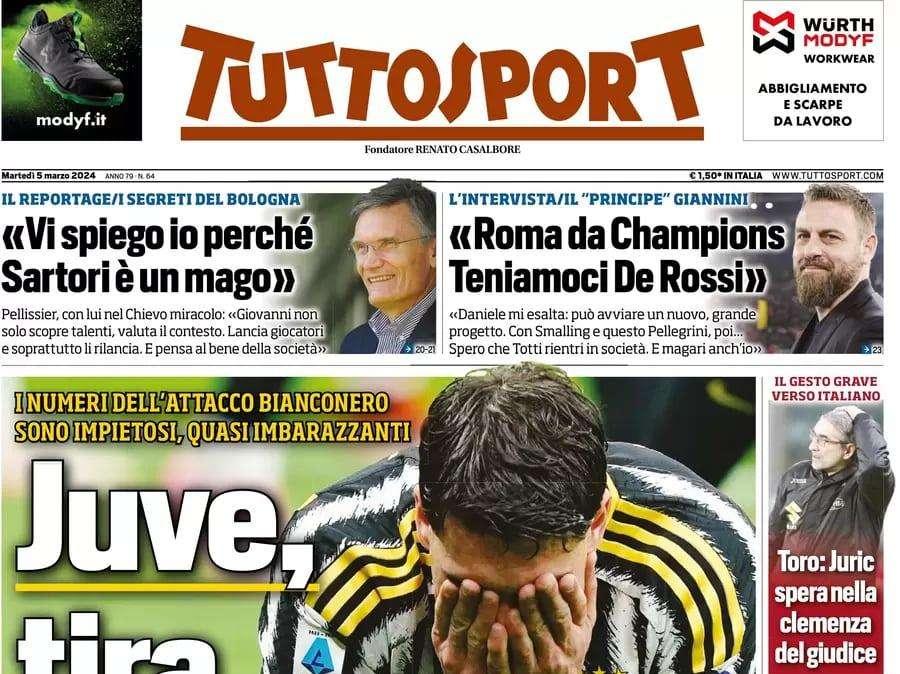 Tuttosport- Juve, tira dritto