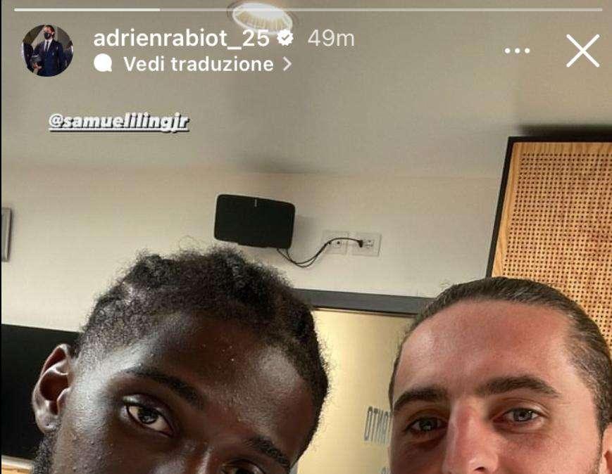 FOTO - Gli auguri di Rabiot a Iling-Junior 