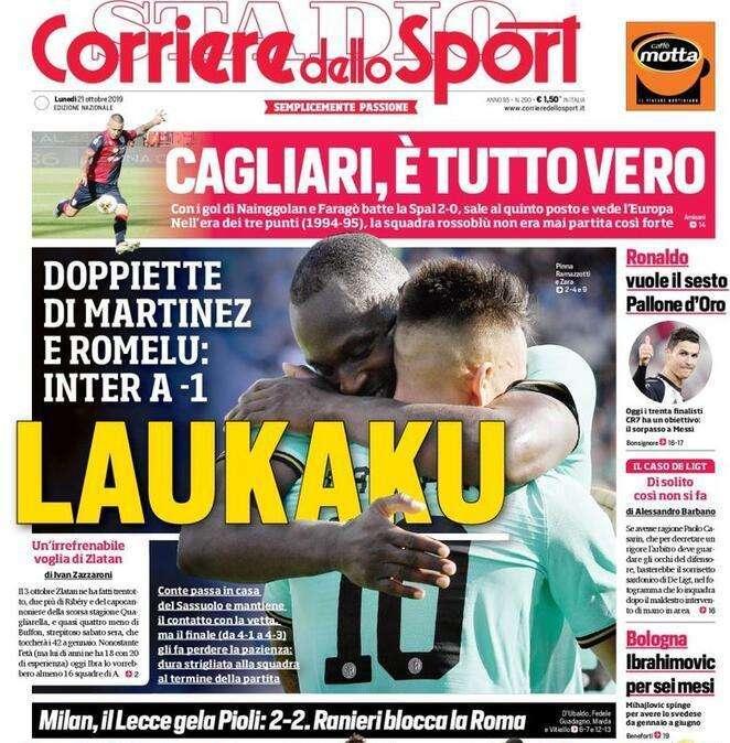 Corsport - Ronaldo vuole il sesto Pallone d'Oro. Laukaku, Inter a -1