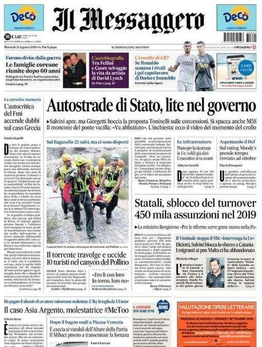 Il Messaggero - CR7 scatena i rivali