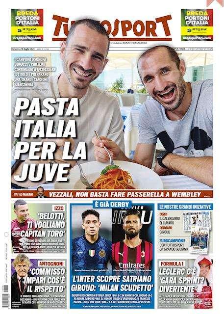 Tuttosport - Pasta Italia per la Juve 