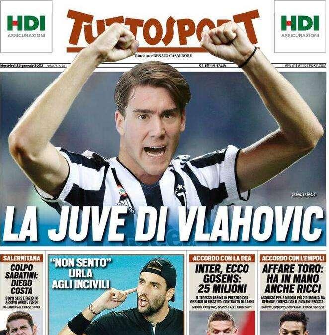 Tuttosport - La Juve di Vlahovic 