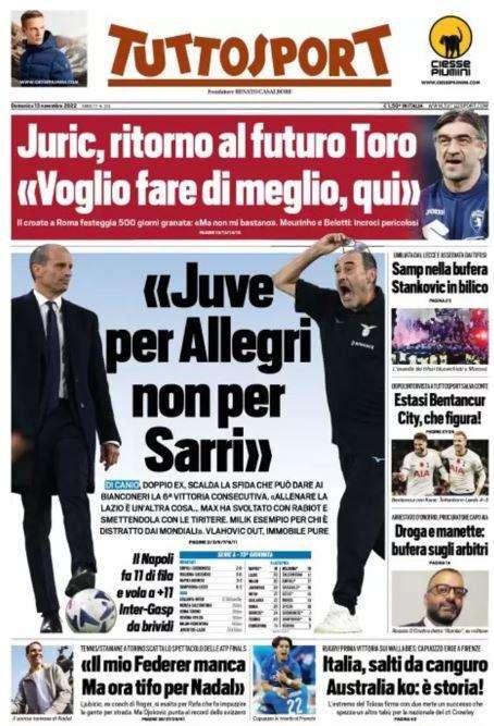 Tuttosport -Di Canio: “Juve per Allegri, non per Sarri”